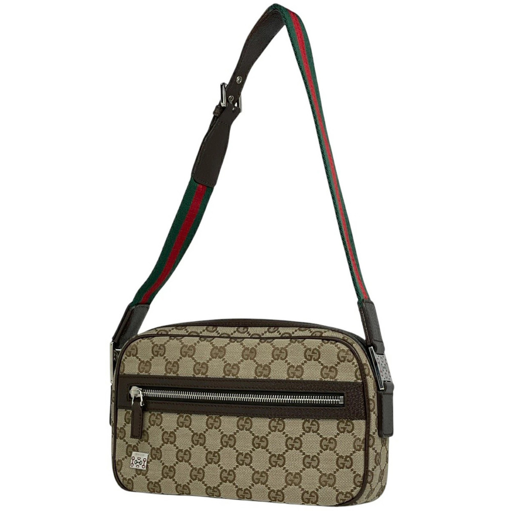 Gucci GG shoulder bag Sherry web canvas brown